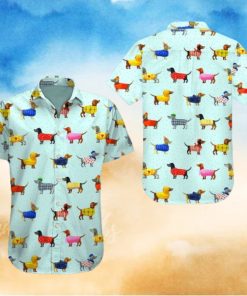 Funny Dachshun Blue Amazing Design Unisex Hawaiian Shirt For Men And Women Dhc17063059