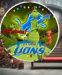 Funny Detroit Lions Nfl Funny Grinch Christmas Ornaments