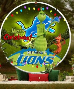 Funny Detroit Lions Nfl Funny Grinch Christmas Ornaments