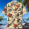 Funny Dinosaur Hawaiian Shirt Tropical Pirate Dino Shirt