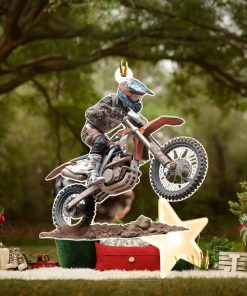 Funny Dirtbike Face Personalized Acrylic Ornament, Custom Photo Ornament