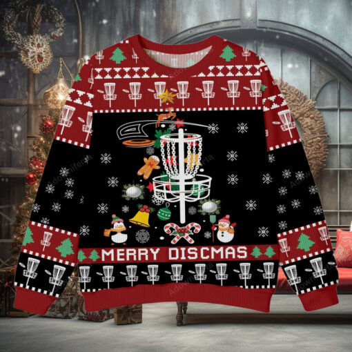 Funny Disc Golf Christmas Ugly Sweater