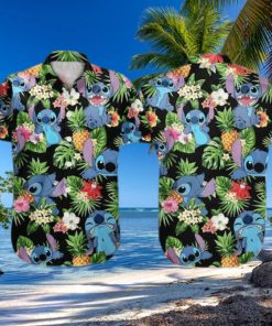 Funny Disney Stitch Funny Hawaiian Shirt Tropical Pattern Gift For Beach Lovers