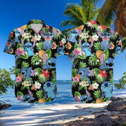 Funny Disney Stitch Funny Hawaiian Shirt Tropical Pattern Gift For Beach Lovers