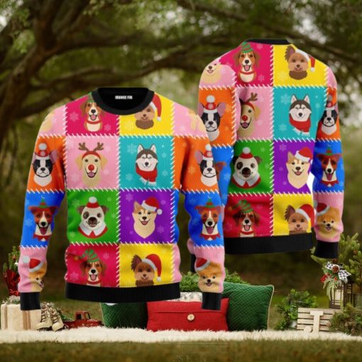 Funny Dog Face Christmas Ugly Christmas Sweater For Men And Women
