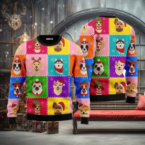 Funny Dog Face Christmas Ugly Christmas Sweater For Men And Women