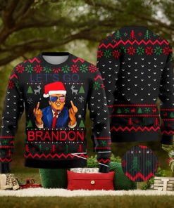 Funny Donald Trump Santa Let’s Go Brandon Ugly Christmas Sweater