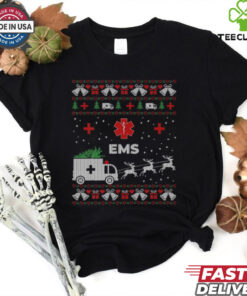 Funny EMS Paramedical Ambulance Technician Ugly Christmas T Shirt