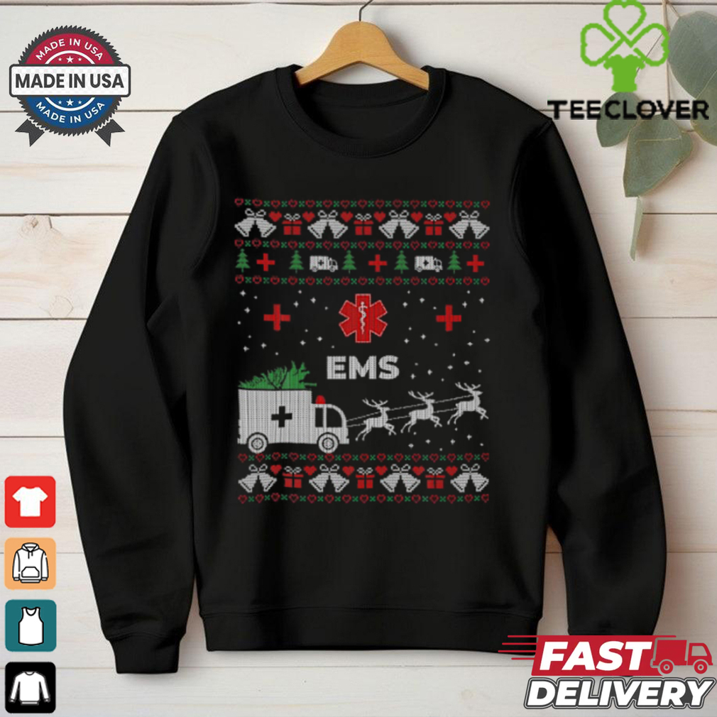 Funny EMS Paramedical Ambulance Technician Ugly Christmas T Shirt Funny EMS Paramedical Ambulance Technician Ugly Christmas T Shirt