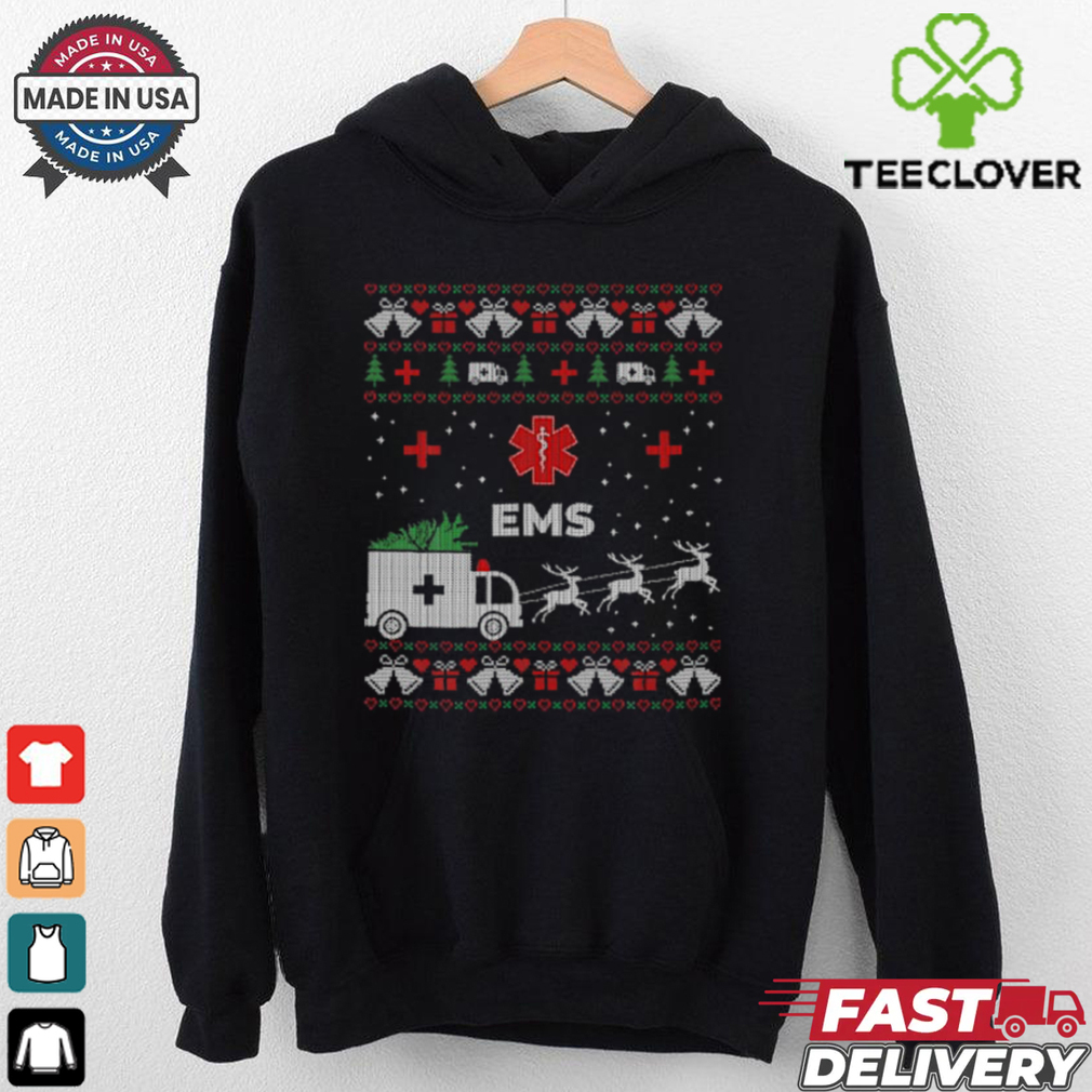 Funny EMS Paramedical Ambulance Technician Ugly Christmas T Shirt Funny EMS Paramedical Ambulance Technician Ugly Christmas T Shirt