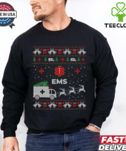 Funny EMS Paramedical Ambulance Technician Ugly Christmas T Shirt