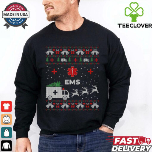 Funny EMS Paramedical Ambulance Technician Ugly Christmas T Shirt