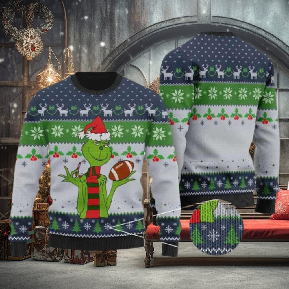 Funny Football Grinch Ugly Christmas Sweater Holiday For Men And Women Funny Football Grinch Ugly Christmas Sweater Holiday For Men And Women