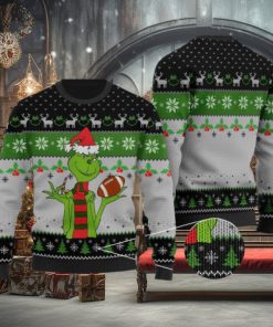 Funny Football Grinch Ugly Christmas Sweaters Black Gift For Men And Women
