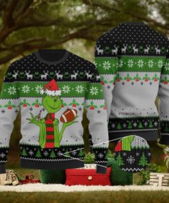 Funny Football Grinch Ugly Christmas Sweaters Black Gift For Men And Women