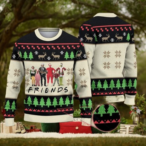 Funny Friends Ugly Christmas Sweater Elf Grinch Kevin