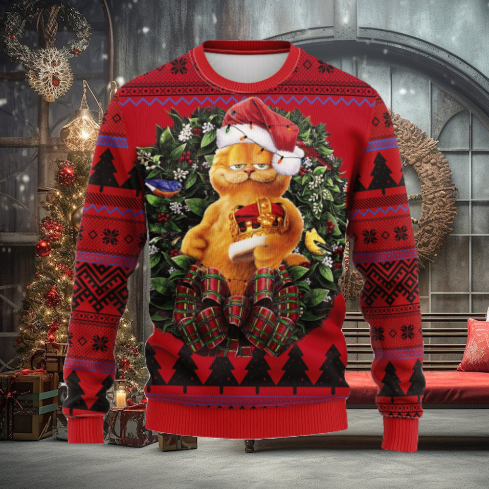Funny Garfield King Noel Mc Thanksgiving Ugly Christmas Sweater For Men Women Funny Garfield King Noel Mc Thanksgiving Ugly Christmas Sweater For Men Women