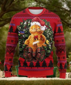 Funny Garfield King Noel Mc Thanksgiving Ugly Christmas Sweater For Men Women