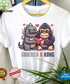 Funny Godzilla x Kong Love Heart Shirt