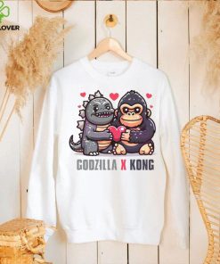 Funny Godzilla x Kong Love Heart Shirt