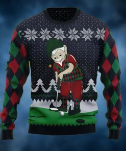 Funny Golf Lover Ugly Christmas Sweater