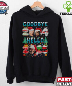 Funny Goodbye 2024 Hello 2025 Trump Christmas New Year’s Eve T Shirt