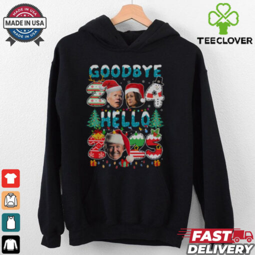 Funny Goodbye 2024 Hello 2025 Trump Christmas New Year’s Eve T Shirt