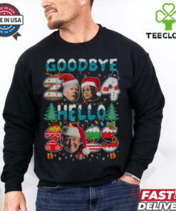 Funny Goodbye 2024 Hello 2025 Trump Christmas New Year’s Eve T Shirt