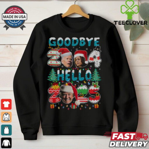 Funny Goodbye 2024 Hello 2025 Trump Christmas New Year’s Eve T Shirt