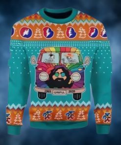 Funny Grateful Dead Bus Ugly Christmas Sweater