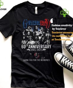 Funny Grateful dead 60th anniversary 1965 2025 thank you for the music shirt