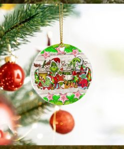 Funny Grinch Christmas Ceramic Ornament