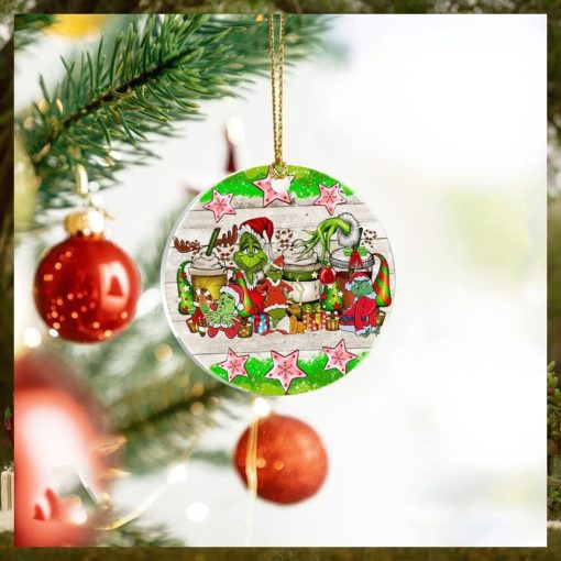 Funny Grinch Christmas Ceramic Ornament