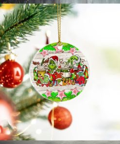 Funny Grinch Christmas Ceramic Ornament