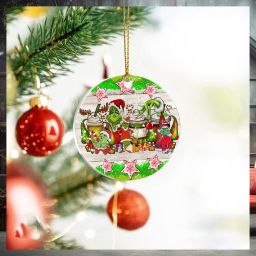 Funny Grinch Christmas Ceramic Ornament