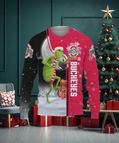 Funny Grinch For Christmas Holiday 2023 With Ohio State Buckeyes Ugly Sweater