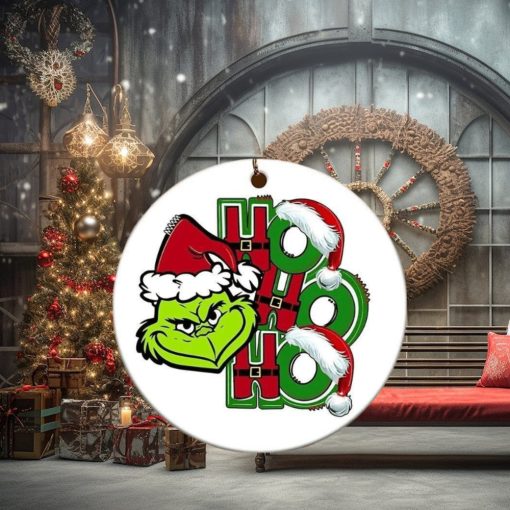 Funny Grinch Hohoho Christmas Ornaments