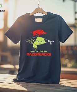 Funny Grinch I Hate People But I Love My Arkansas Razorbacks T Shirt