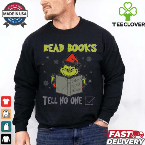 Funny Grinch Read Books Christmas shirt