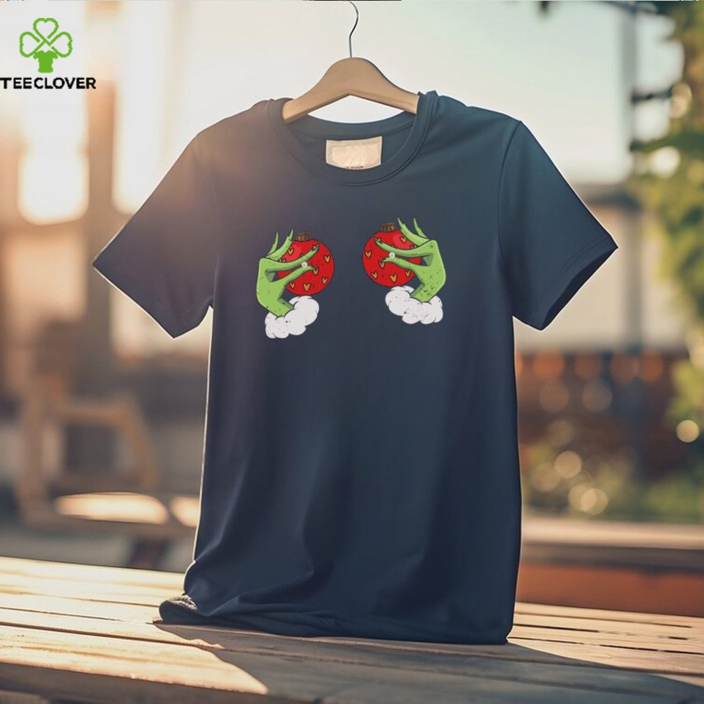Funny Grinch hands Christmas Adult Tshirt Funny Grinch hands Christmas Adult Tshirt