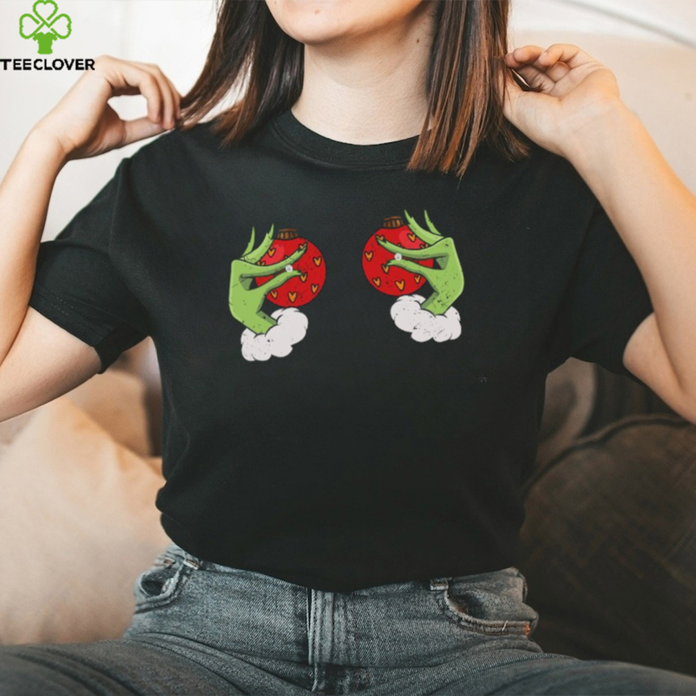 Funny Grinch hands Christmas Adult Tshirt Funny Grinch hands Christmas Adult Tshirt