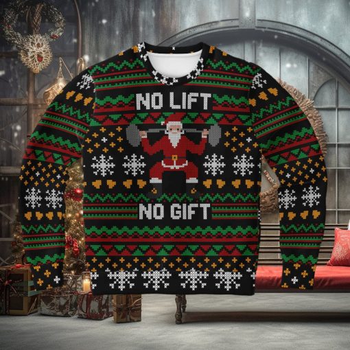 Funny Gym Lifting Christmas Sweatshirt, Ugly Christmas Sweater