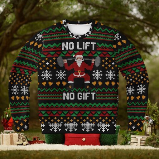 Funny Gym Lifting Christmas Sweatshirt, Ugly Christmas Sweater