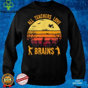 Funny Halloween Costume Teacher Love Brains Zombie T Shirt