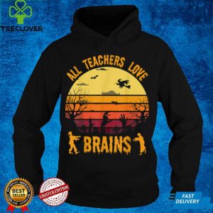 Funny Halloween Costume Teacher Love Brains Zombie T Shirt