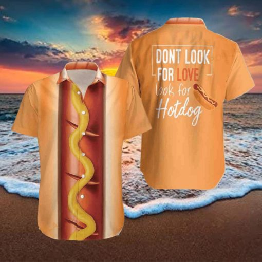 Funny Halloween Hot Dog Halloween Hawaiian Shirt