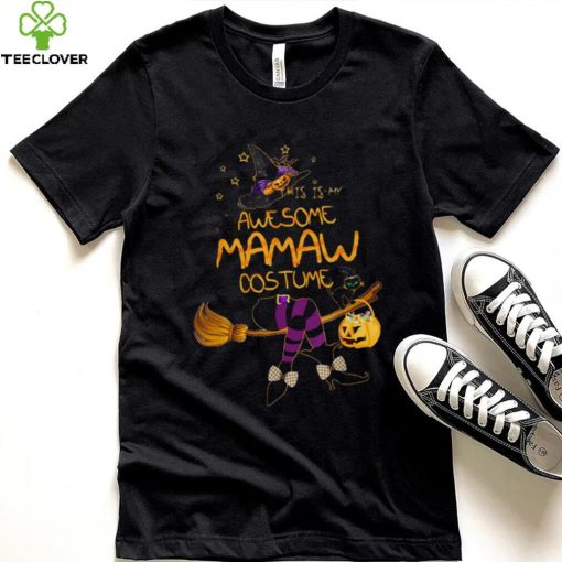 Funny Halloween Shirt Grandma Witch Costume Halloween This Is My Awesome Mamaw Costume Shirt