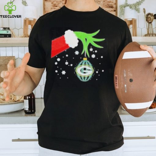 Funny Hand Grinch Christmas Ornament Green Bay Packers 2023 Shirt