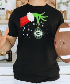 Funny Hand Grinch Christmas Ornament Green Bay Packers 2023 T Shirt