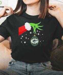 Funny Hand Grinch Christmas Ornament Green Bay Packers 2023 T Shirt